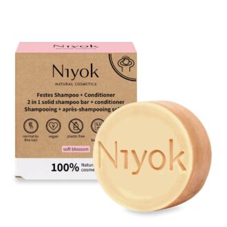 NIYOK Στερεό Σαμπουάν & Conditioner Soft Blossom - Με απαλό, λουλουδένιο άρωμα